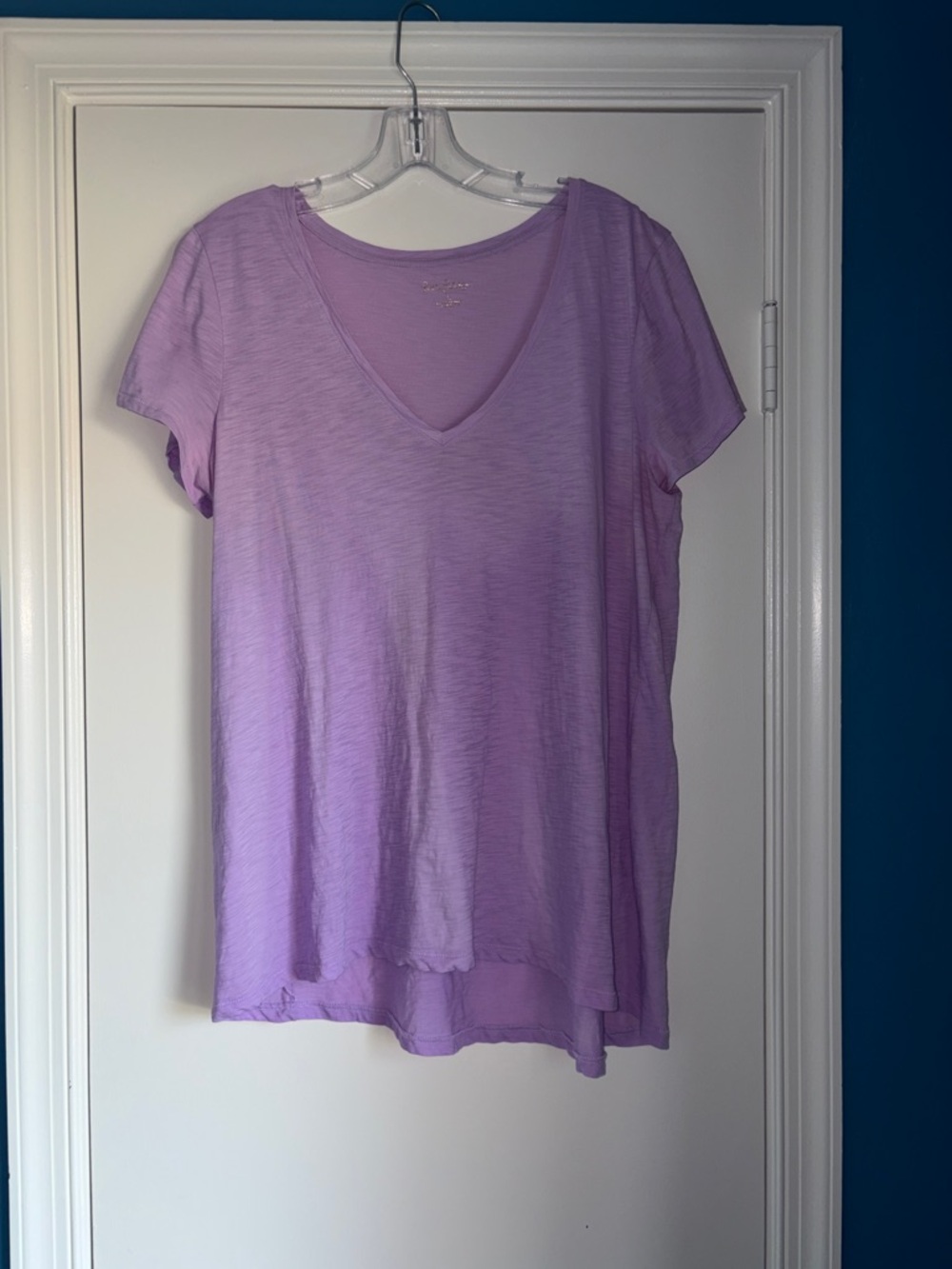 Lilly Pulitzer Etta V-Neck Lavender Short Sleeve Women's Top